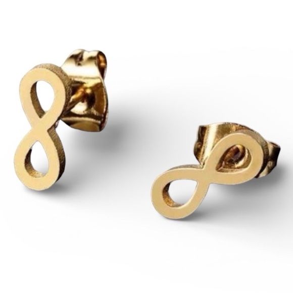 raf rossi Jewelry - Raf Rossi Gold Plated Stainless Steel Post Infinity Infinity Stud Earrings